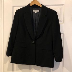 Black cropped sleeves Nine West suit jacket
